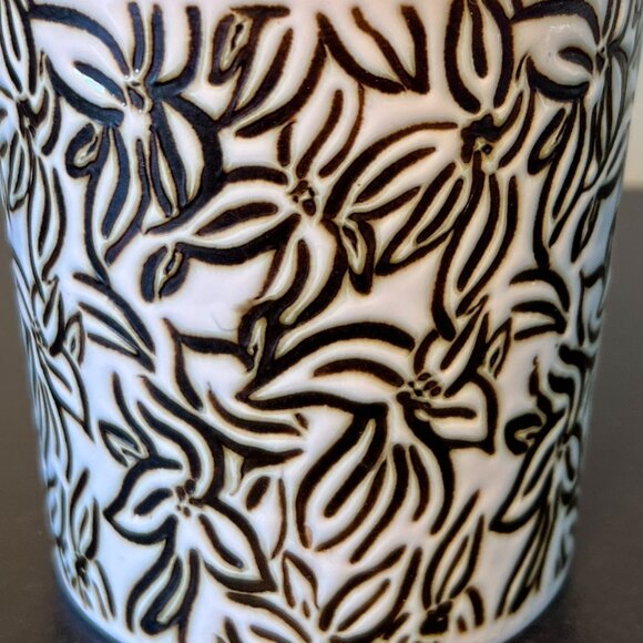 Opalhouse Stoneware White and Metallic Bronze Embossed Flowers and Leaves Mug - Picture 10 of 10